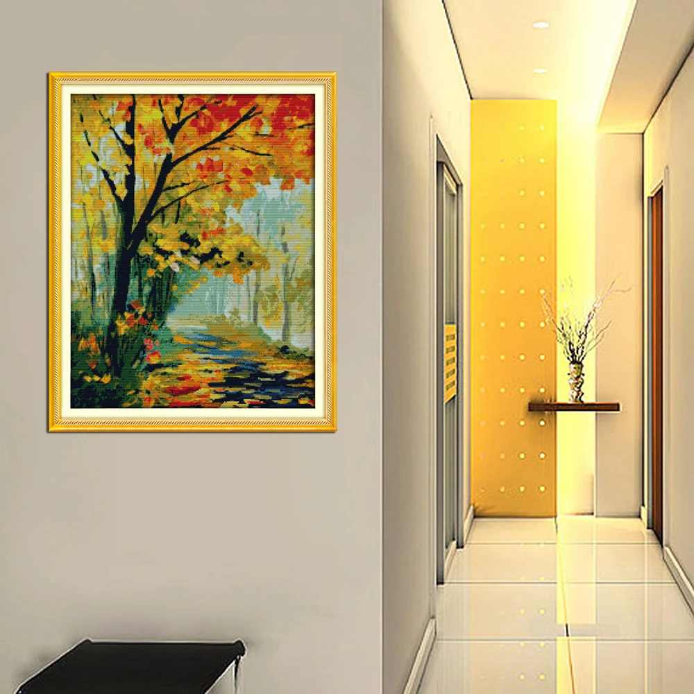 Набор для вышивки крестиком Joy Sunday в живописном стиле Осенний декор вышивка