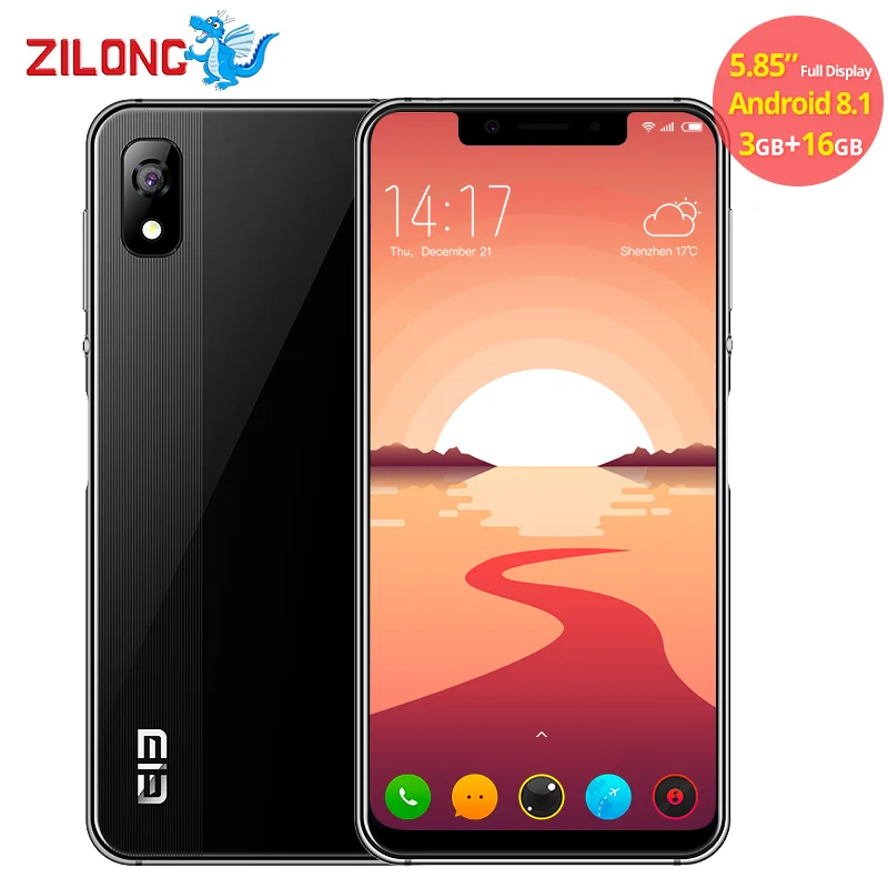 Elephone A4 5 85 ''HD + 18:9 Экран Смартфон Android 8 1 3 ГБ 16 MT6739 4 ядра мобильный телефон 3000 мАч