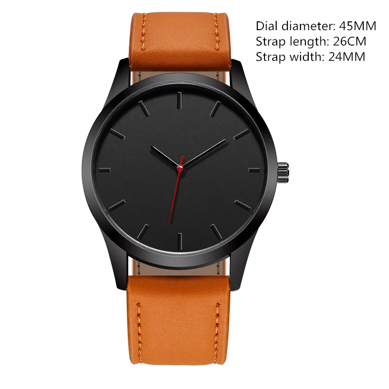 Buy Reloj 2018 Fashion Large Dial Military Quartz Men Watch Leather Sport watches High Quality Clock Wristwatch Relogio Masculino T4 on