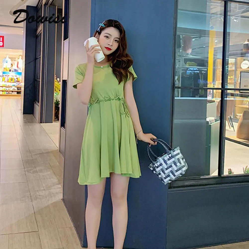 Dowisi/зеленое платье с авокадо vestidos Новинка летнее для маленьких и чистых женщин