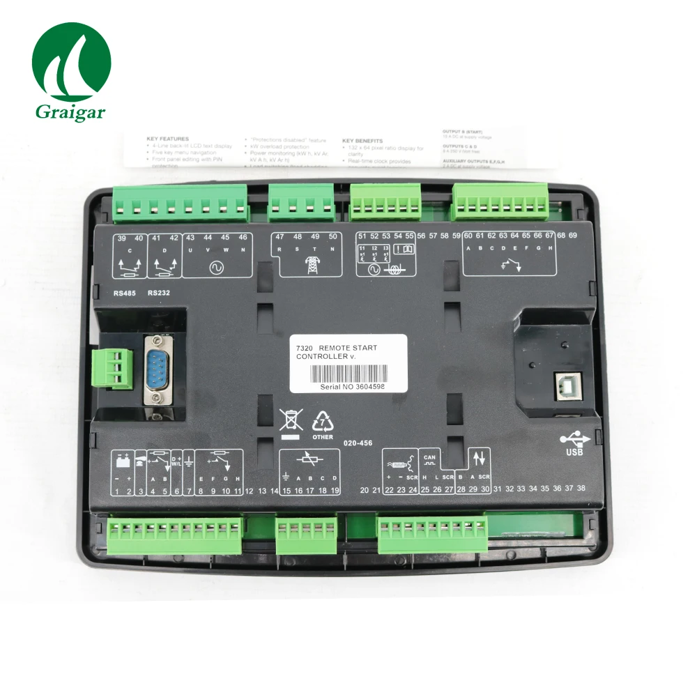 Новый модуль управления генератором DSE7320 автоматический запуск|generator controller|auto start