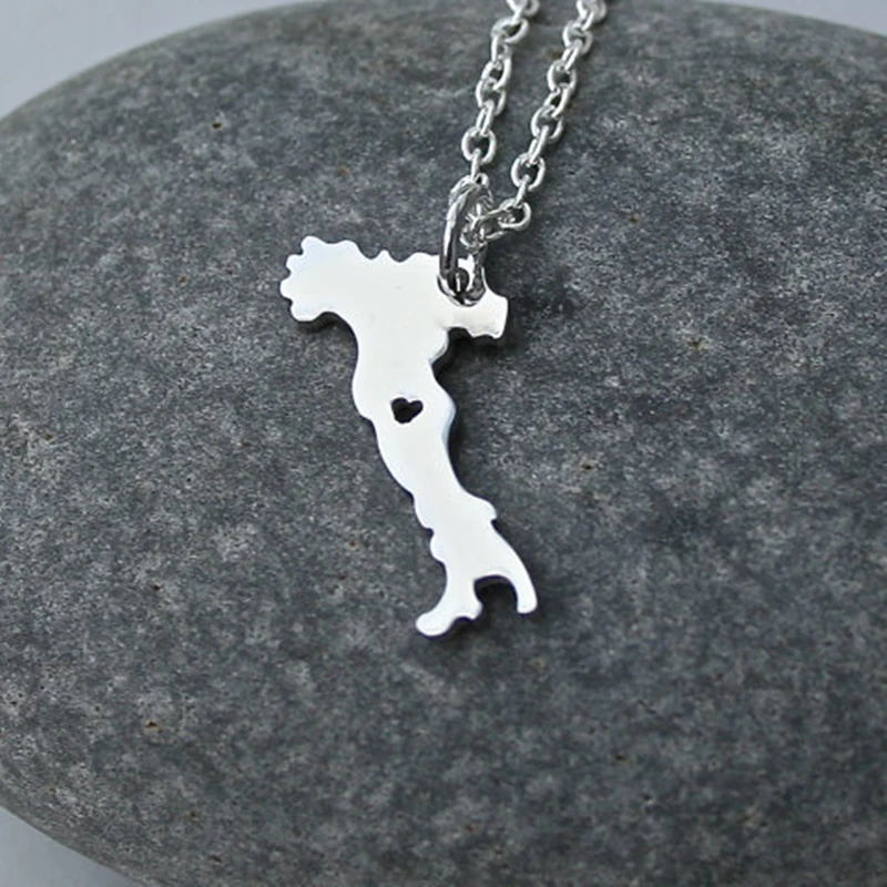 2017 модное ожерелье с подвеской в виде итальянской карты | Украшения и аксессуары