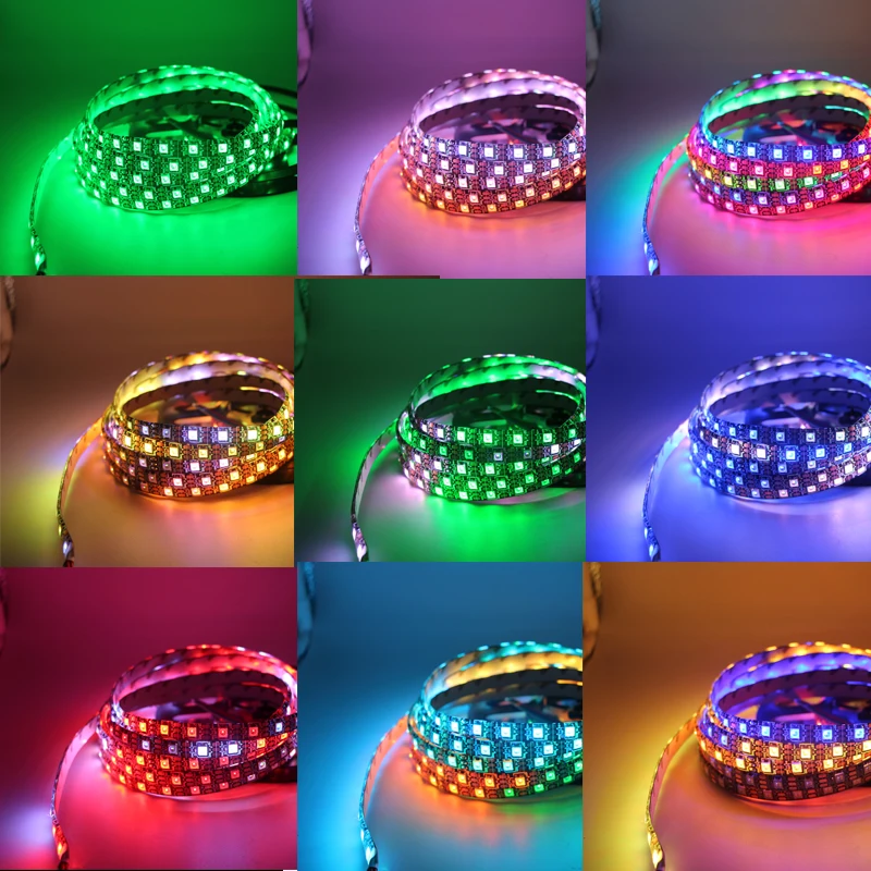 Светодиодная лента WS2812B WS2812 5 в постоянного тока индивидуально Адресуемая RGB