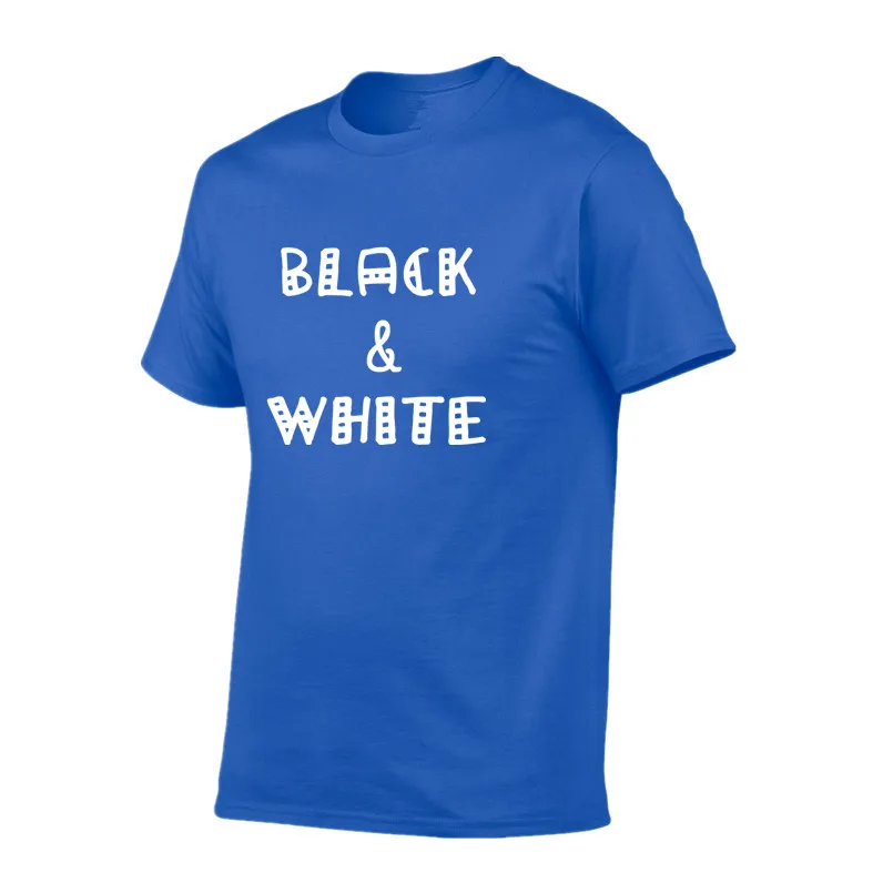 2018 Summer Black&ampwhite Men's T Shirt Casual Short Sleeve Mens Clothing Trend Loose Hip-Hop Top Tees European |