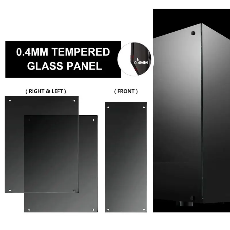 Игровой чехол darkFlash Phantom черный ATX Mid Tower настольный компьютер игровой корпус с 6 шт