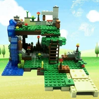 378pcs 4 in 1 mine wrold model building blocks compatible city figures dragon bricks set educational toy for children kids gift