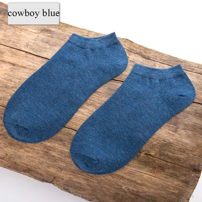 5 pairs cowboy blue MWZHH новые летние дезодорирующие мужские носки из бамбукового волокна тонкие 10 цветов Harajuku высококачественные мужские носки для спорта на открытом воздухе Size39-43 - Цвет: 5 pairs cowboy blue