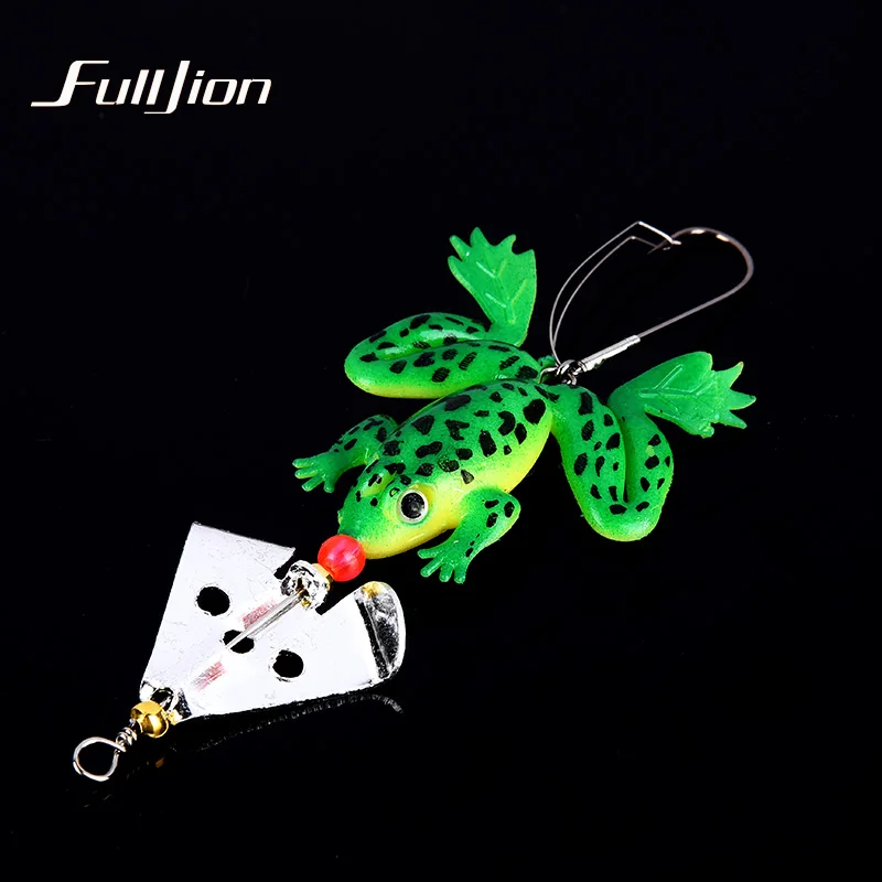 Fulljion мягкие рыболовные приманки лягушки резиновые Спиннер ложка карп приманка