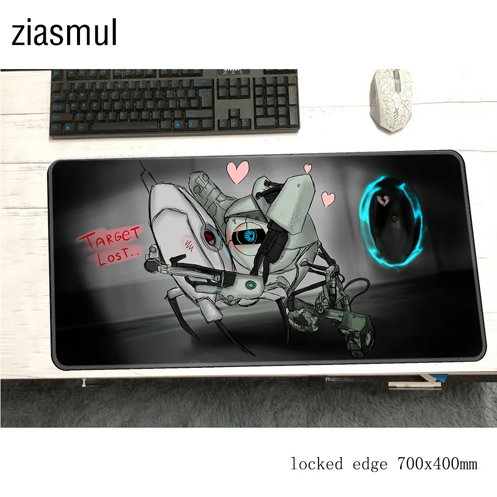 Игровой коврик для мыши portal 2 padmouse 700x400x 3 мм милый большой игровой геймерский