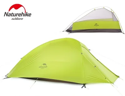 20D LIGHT GREEN NatureHike открытый 1 человек один человек Сверхлегкий Палатка облако до 1 20D нейлон силиконовый - Цвет: 20D LIGHT GREEN