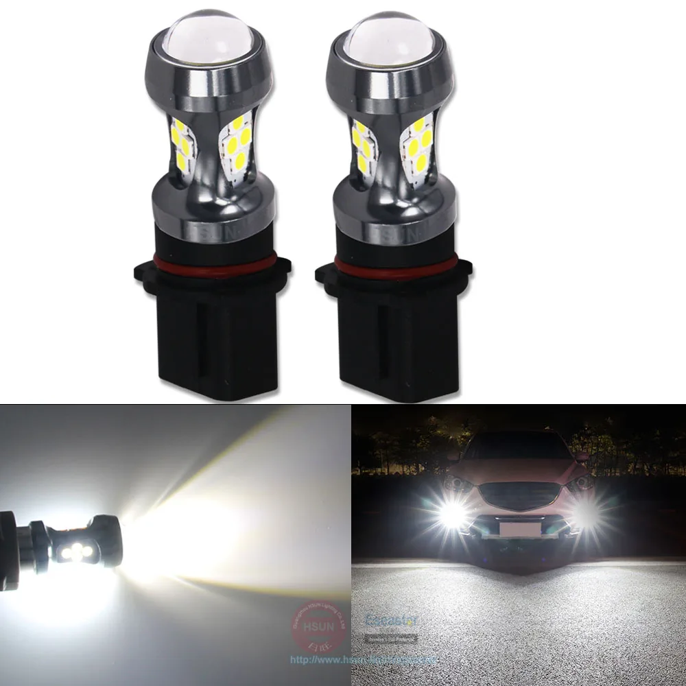 

Eseastar 2 шт. uper яркий HID P13W PSX26W Высокая мощность 3030 светодиодный для Toyota 86 FT86 GT86 дневные ходовые огни противотумансветильник ры