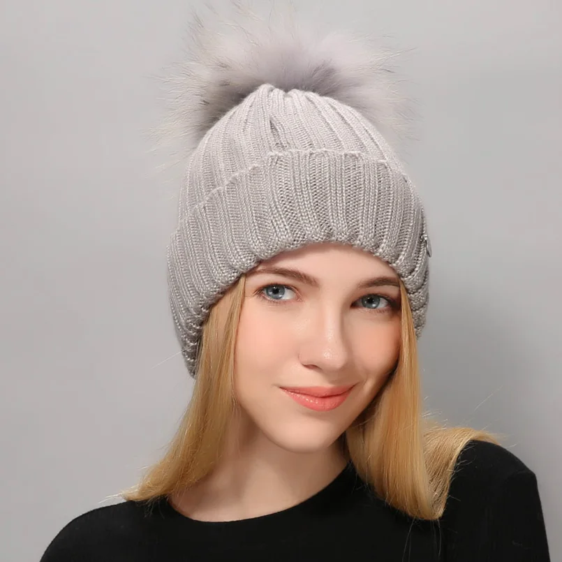 Новинка 2020 женская зимняя вязаная шапка с помпоном модные зимние шляпы для