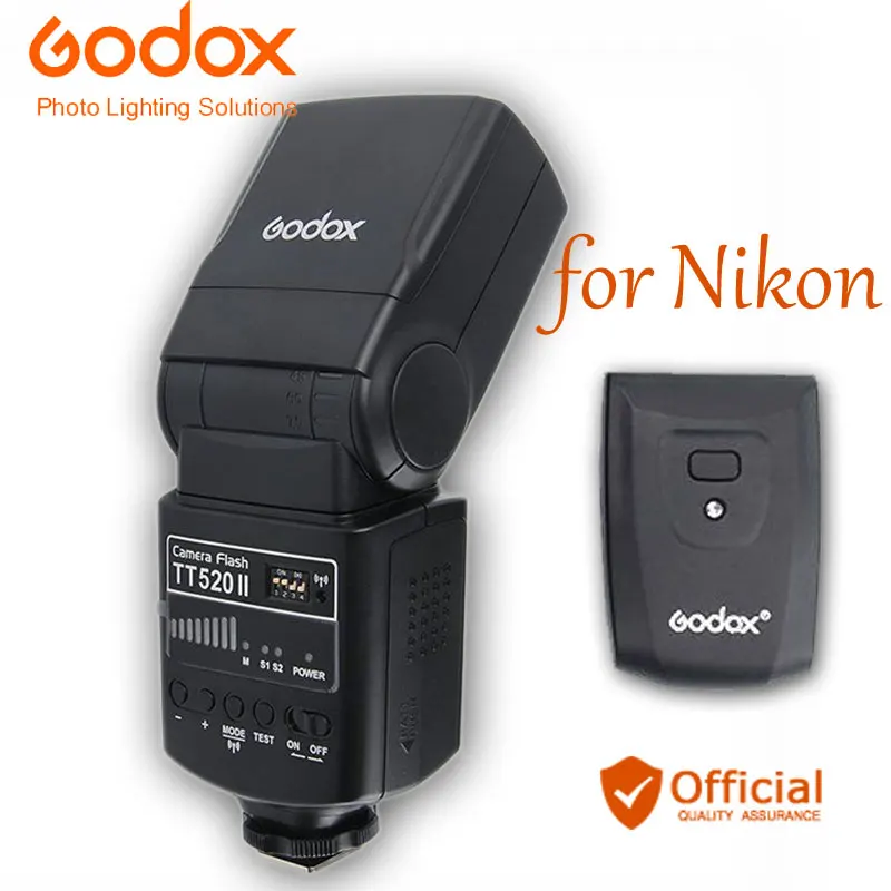 GODOX TT520II GN33 Speedlite + беспроводной передатчик для Nikon D7500 D7200 D7100 D5600 D5500 D5300 D3400 D3300 D810a Flash