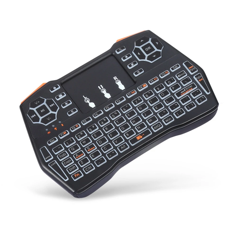 беспроводная клавиатура Mini I8 plus 2 4G с подсветкой игровая Air mouse тачпад пульт для ТВ