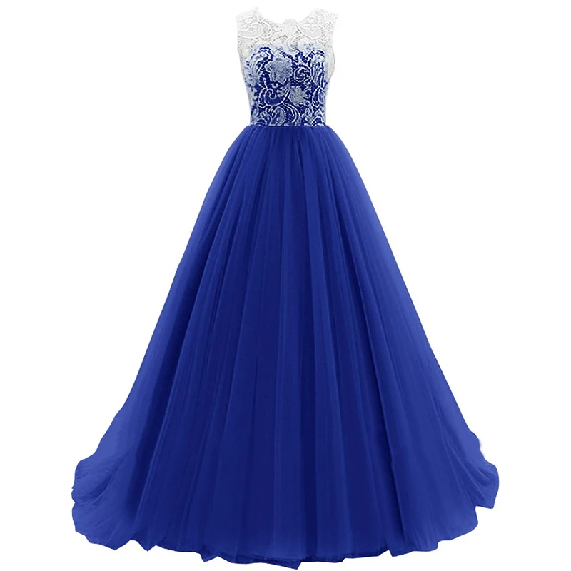 2018 Новое Женское платье без рукавов с круглым вырезом три слоя кружева модный