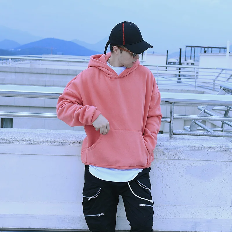 Мужские толстовки в стиле хип хоп Высококачественная Теплая Флисовая уличная