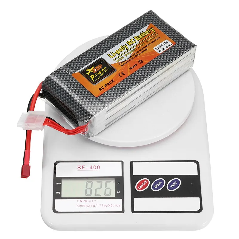 Перезаряжаемый ZOP Power 22 2 V 6000mAh 35C 6S Lipo батарея T вилка для радиоуправляемых моделей