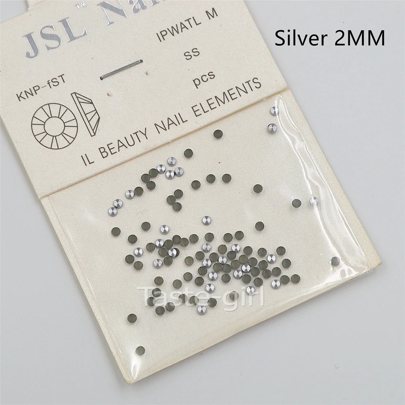 100 шт. круглые металлические блестки для ногтей 2 мм 3 мм|3d rhinestones|rhinestones glittersnail art