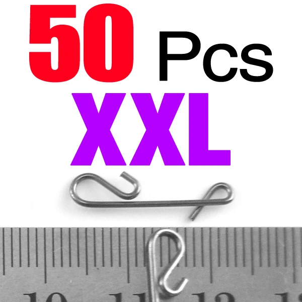 MNFT 50 шт./упак. оплетка без узловой разъемы рыболовную леску Разъем Рыбалка баррель шарнир аксессуар рыболовные снасти инструмент приманки комплект - Цвет: 50PCS XXL