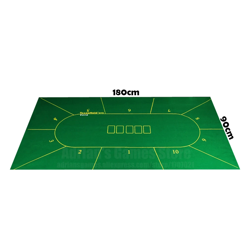 180*90см Техасский Холдем Покер Скатерть 10 Игроков покерный стол мат Poker Table Cloth