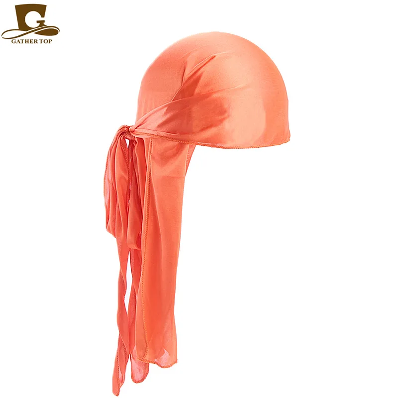 20 шт./лот оптовая продажа шелковая Шапка-шарф с длинным хвостом Durag Мужская