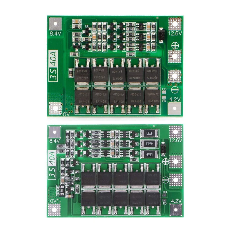 3S 40A 18650 литий-ионный аккумулятор зарядное устройство Защитная плата Pcb Bms для