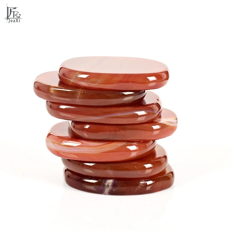 S Size 7 piece red agate Chakra palm stone Natural and mineral Energy Massage Reiki Healing Crystals Spirituality | Красота и