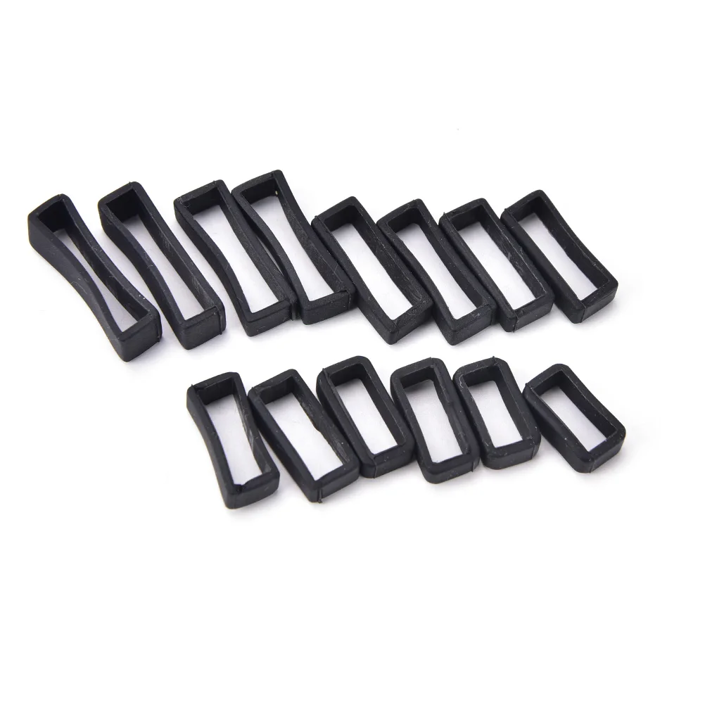 2 шт. черный силиконовый для часов Ремешок маленький резиновый держатель