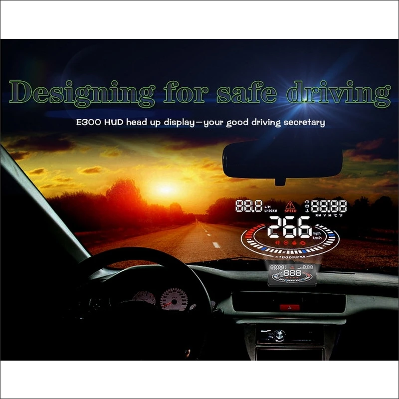 Car HUD Head Up Display For Toyota Matrix/Venza/Prius - Car Virsual Display Projector HUD Safe Driving Refkecting Windshield