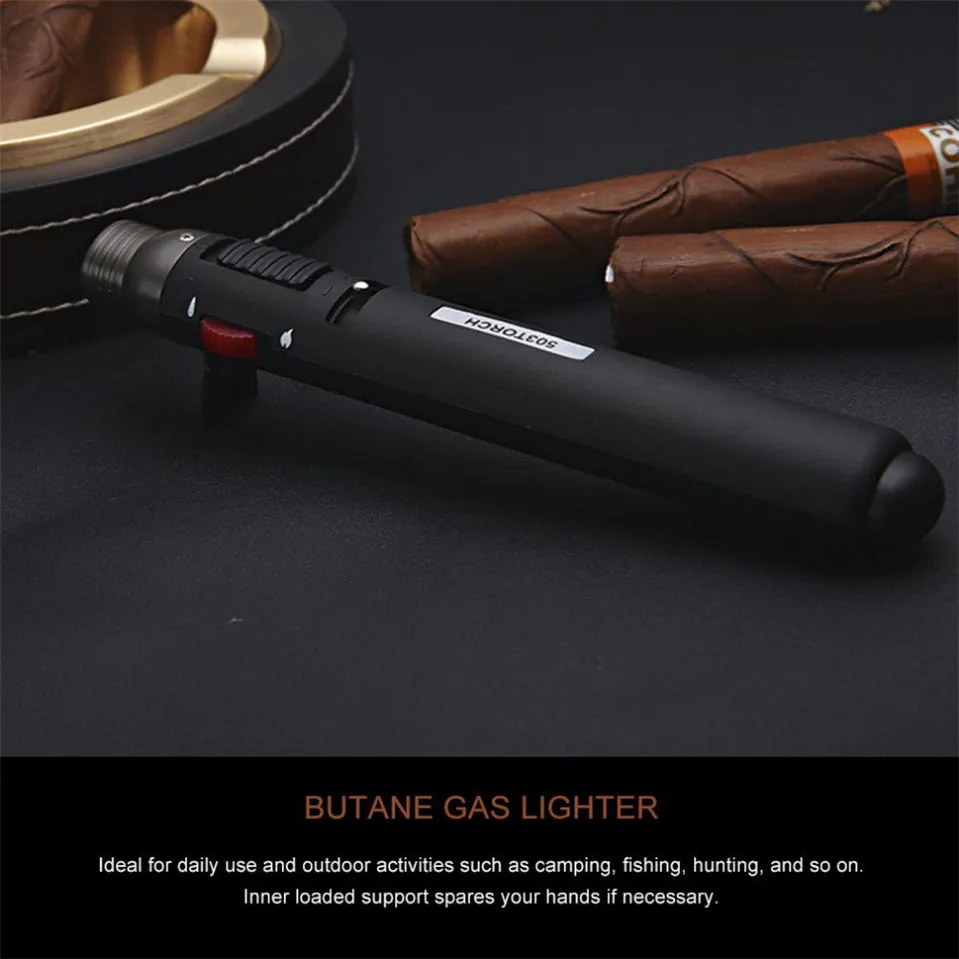 Hewolf походная Зажигалка для пикника 1300 градусов фонарь Jet Flame Карандаш бутан