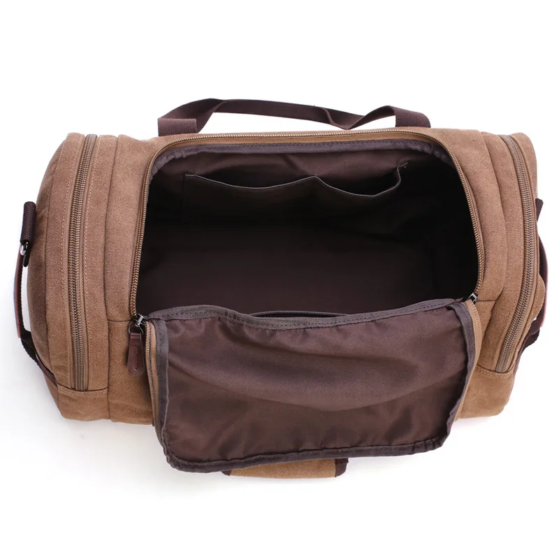 Business Travel Bag For Men Canvas Folding Packing Cubes Luggage Organizer Big Duffle Bag Backpack packing bags bolsa viaje