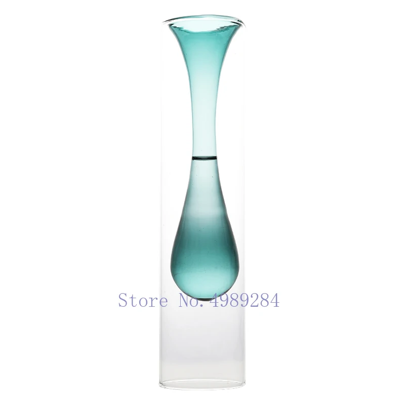 Creative Nordic color glass Flower vase arrangement Hydroponics Transparent Crafts Household desktop Decoration ornament | Дом и сад