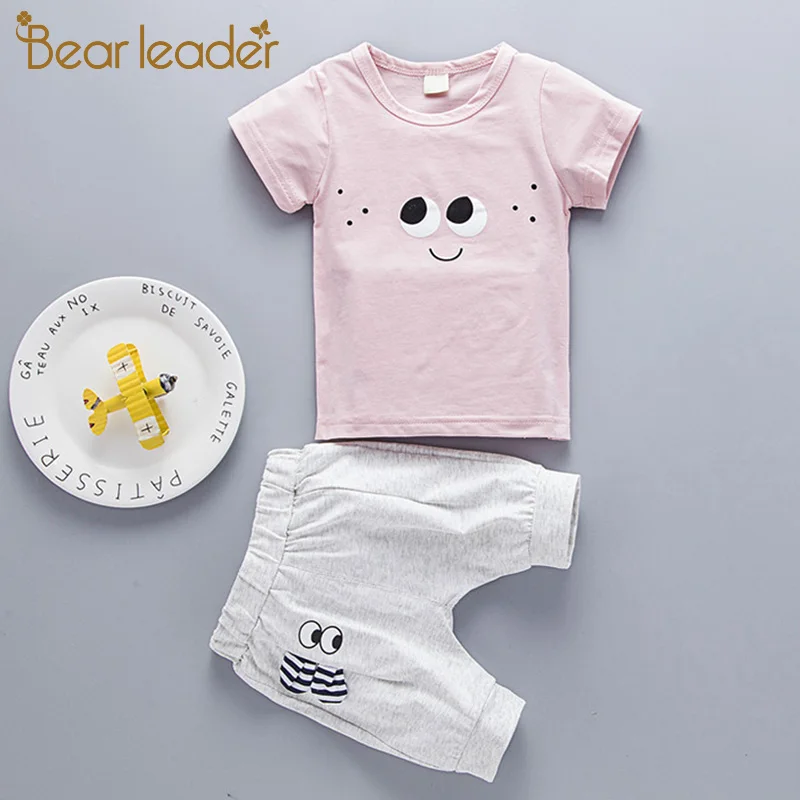 Bear Leader/2021 г. Одежда для мальчиков летний комплект одежды маленьких футболка с