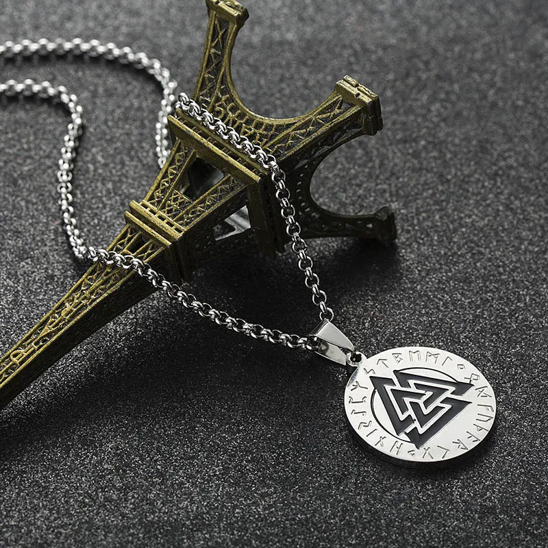 Абайсер славянская Норвегия Valknut pagan амулет кулон мужское ожерелье скандинавские