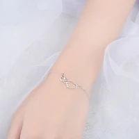 lukeni 2018 hot sale 925 sterling silver bracelets for women jewelry charm heart hand design girl birthday valentines day gift