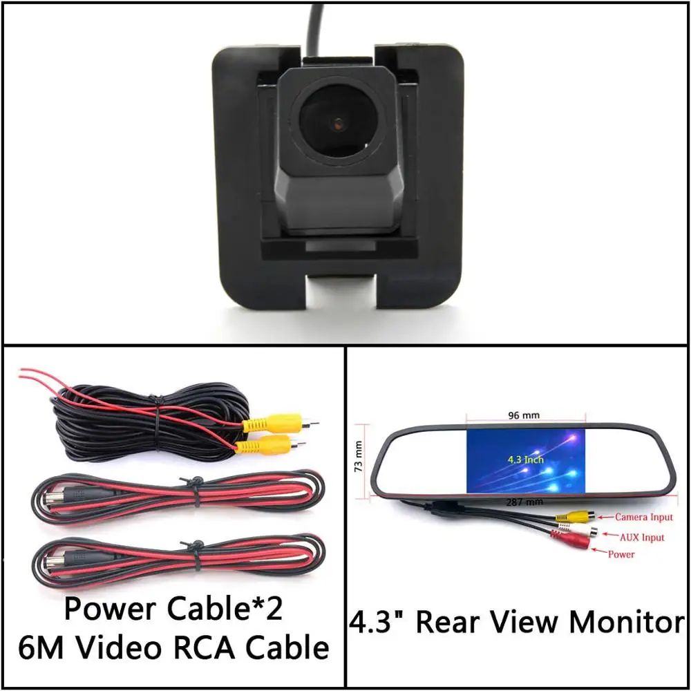 Cam N 4.3 Mirror Камера заднего вида Full HD для Mercedes Benz GLK 300/350/S400 S450 S500 S600 X204 W204 W212 W221 зеркало для парковки автомобиля - Название цвета: Cam N 4.3 Mirror