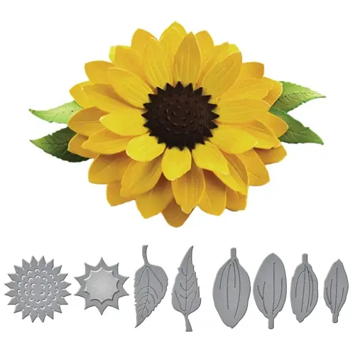 Набор каркасов Hemere Daisy Leaf для резки металла трафарет DIY скрапбукинга альбом