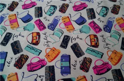 Ткань из хлопка и льна ширина 150 см продается по метрам для модных сумок ткань