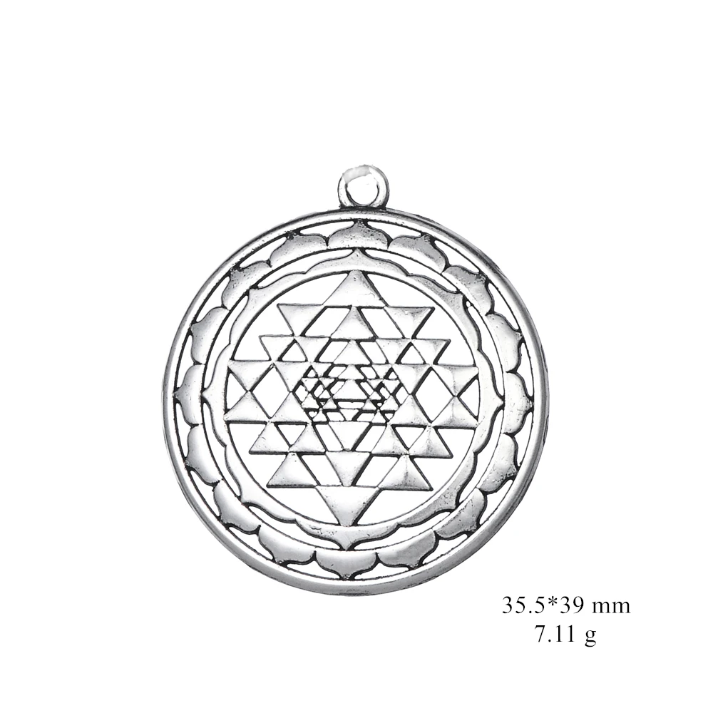 Dawapara Sri Yantra Португалия Мандала языческие Панк Подвески для самостоятельного