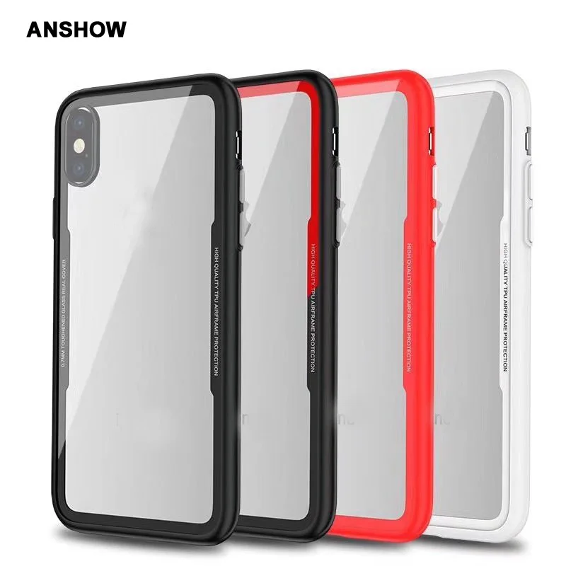 0.7MM 9H Real Tempered Glass Case For Iphone XR XS MAX X 8 7 Plus 6 6S SE 5 5S Galaxy Note 9+Soft TPU Side Cover 1PCS |
