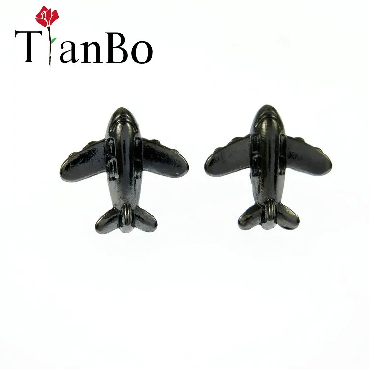 Серьги пусеты TianBo серебристые женские серьги с самолетом|Серьги-гвоздики| |