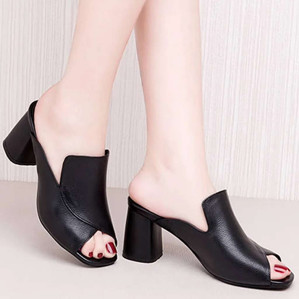 Zapatos de verano/Женская обувь на высоком каблуке с открытым носком открытые модельные