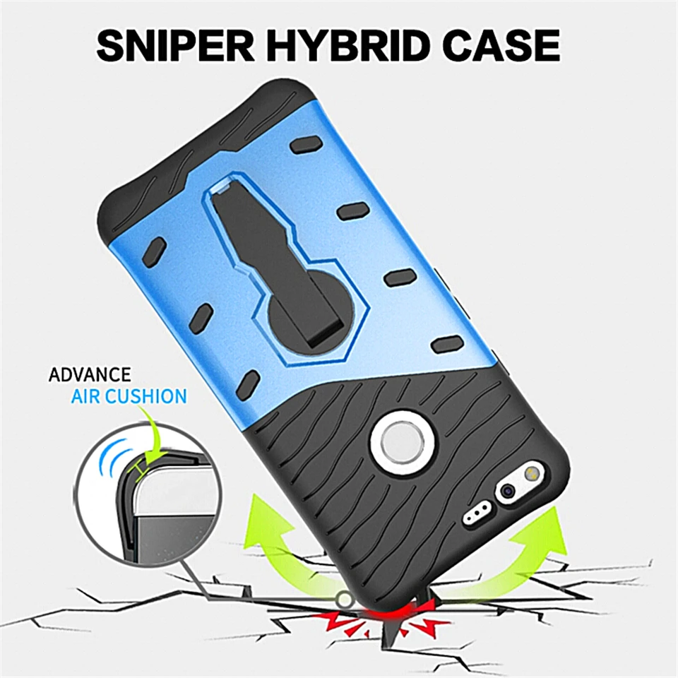 Крышка Для Google Pixel/Пиксел XL антидетонационных Вращающийся Стенд Телефон Case Броня