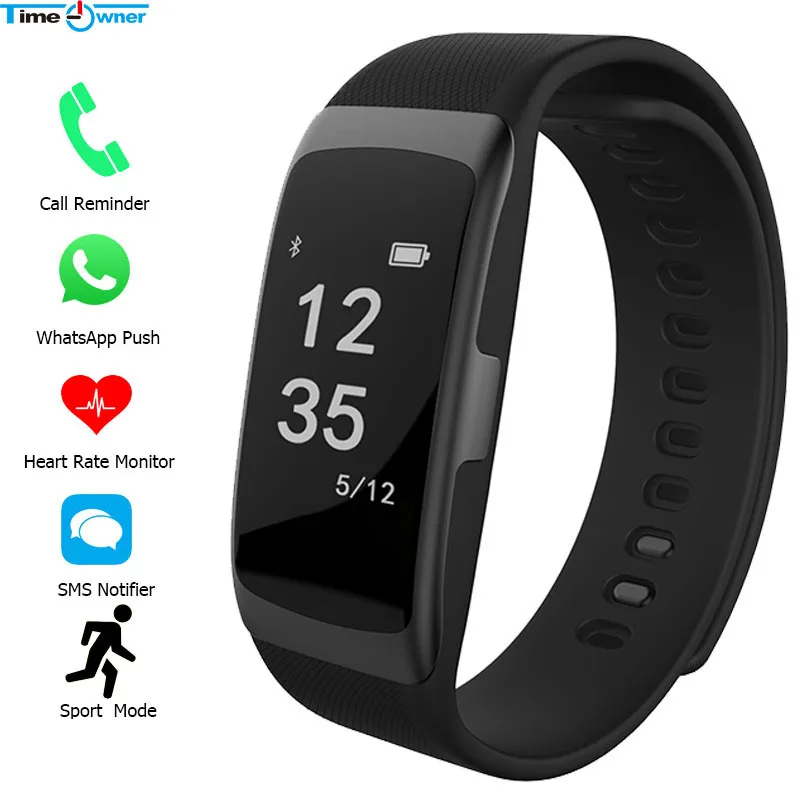 Смарт-браслет с Bluetooth трекер сердечного ритма кровяного давления звонков MSN