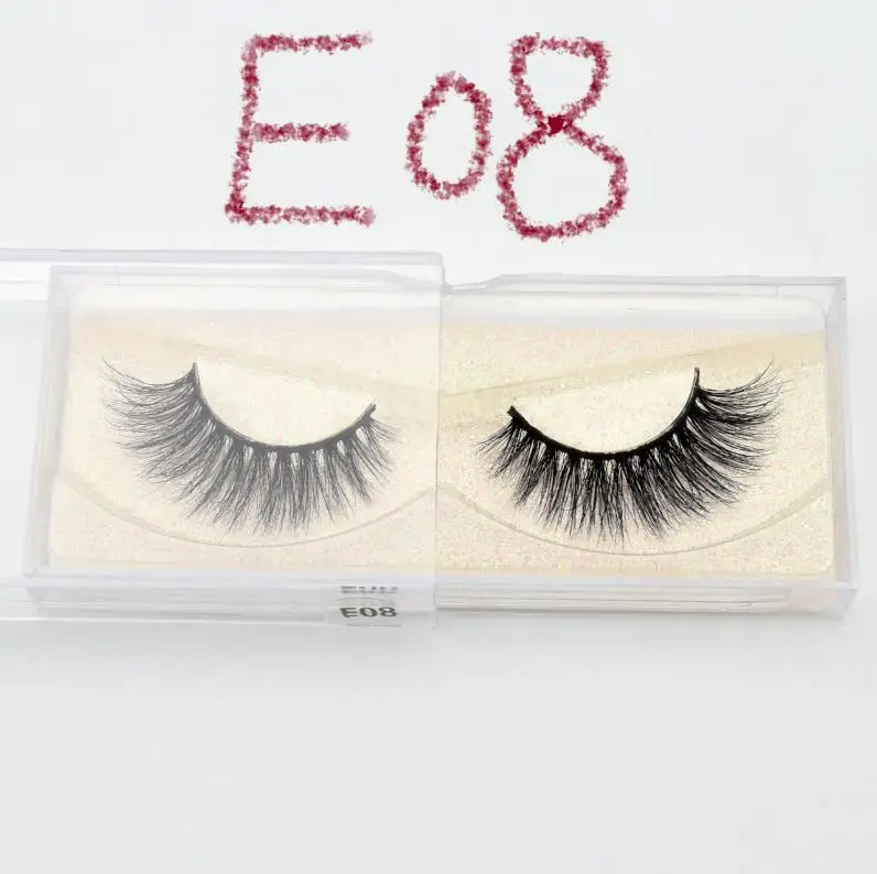 

Visofree Handmade handmade natural Thick Soft False Eyelashes glitter Makeup Extension Long Individual lash 3D Mink Lashes E08