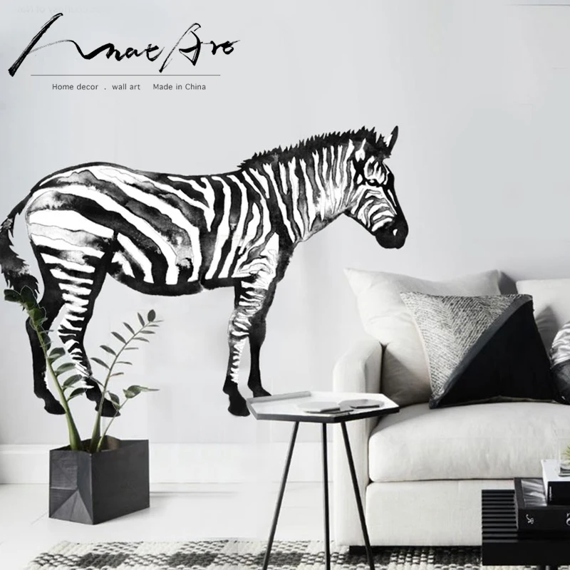 Фотообои для украшения дома в современном скандинавском стиле|stickers modern|zebra wall