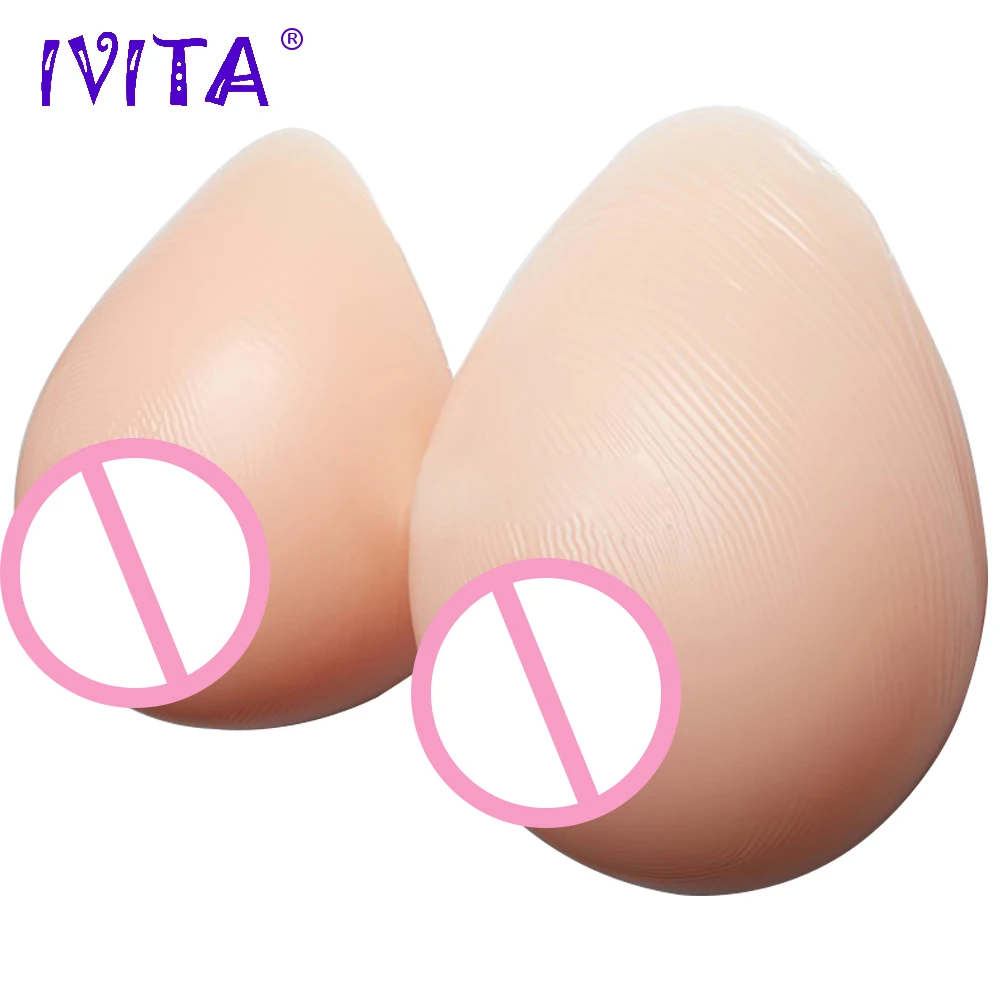 IVITA 4100g Высокое качество Реалистичная силиконовая ложная грудь для трансвеститов