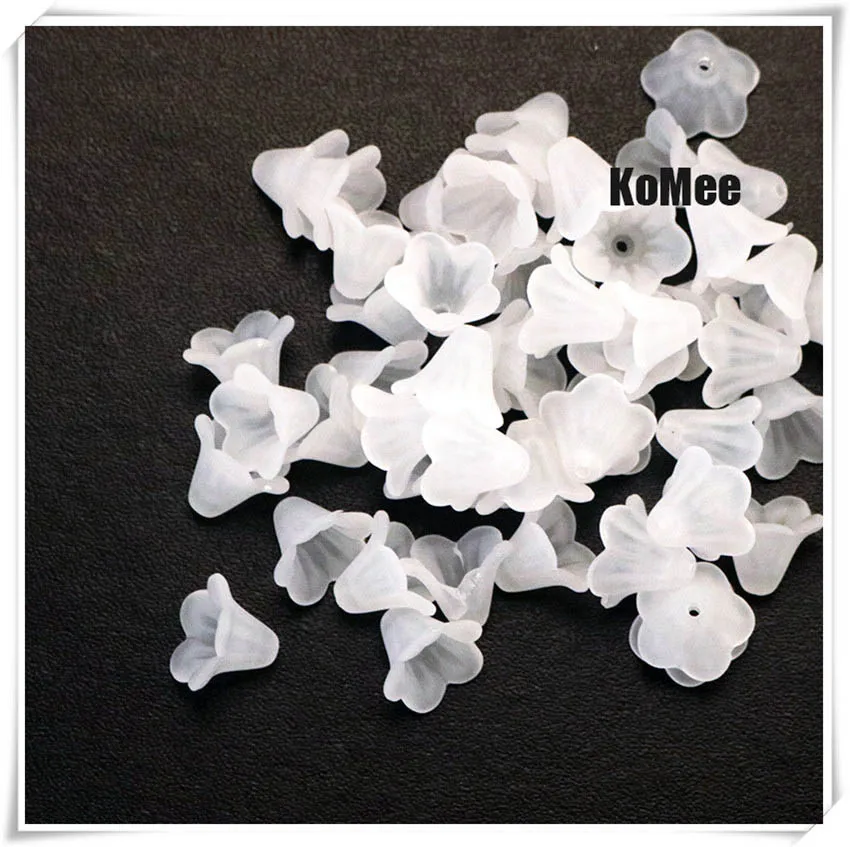 

10*14mm flowers Acrylic Beads 500pcs/lot Translucent Dull Polish Beads Fit Jewelry Handmade DIY Craft Accessories Wholesale