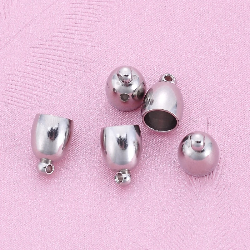 FUNIQUE 5 шт./лот серебристые концевые застежки из нержавеющей стали для