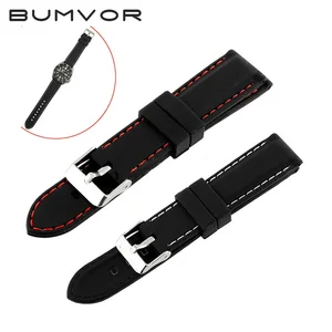 Ремешок для часов, силиконовый, водонепроницаемый, 202224 мм